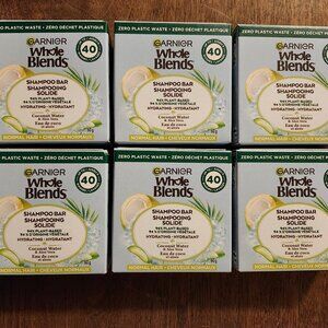 GARNIER WHOLE BLENDS SHAMPOO BAR Lot of 6 Coconut Water & Aloe Vera BNIP